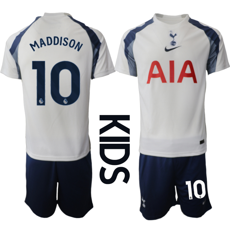 Youth 2025-2026 Club Tottenham home White #10 Soccer Jersey->youth soccer jersey->Youth Jersey
